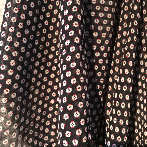 LuLaRoe Black Duster Cardigan Sweater size M black/white/red - Picture 3 of 4